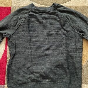 Men’s Dark Green Cotton Gap Sweater, Sz L